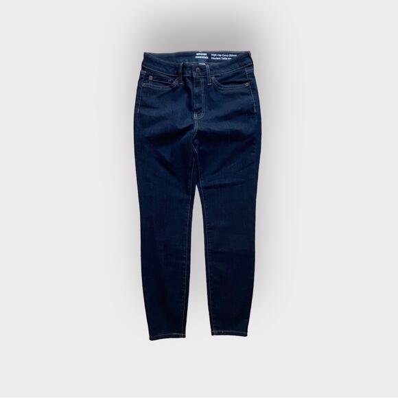 Amazon High Rise Curvy Skinny Jeans Indigo Blue - Picture 1 of 11
